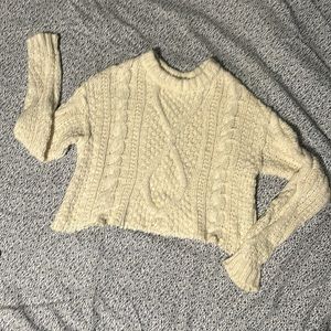 Free people white sweater size xs